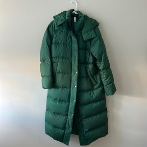 Lululemon Wunder Puff Long Jacket - Everglade Green - Like New!